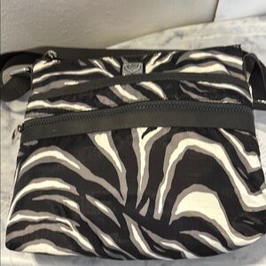 Brighton Black and White Zebra Crossbody Bag
